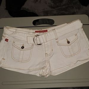Hollister white shorts